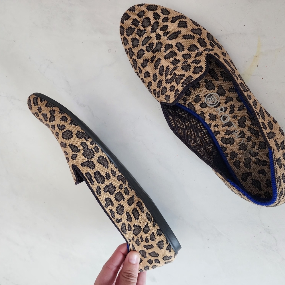 Rothy's Brown and Black Leopard Print Loafers - Picture 8 of 12
